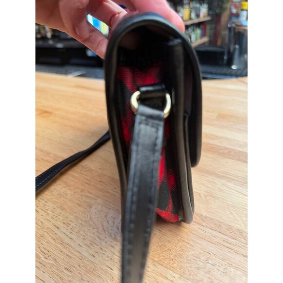 Talbots Red Plaid Tartan Crossbody Bag Coquette Preppy Chic Academia Clueless - Picture 6 of 10